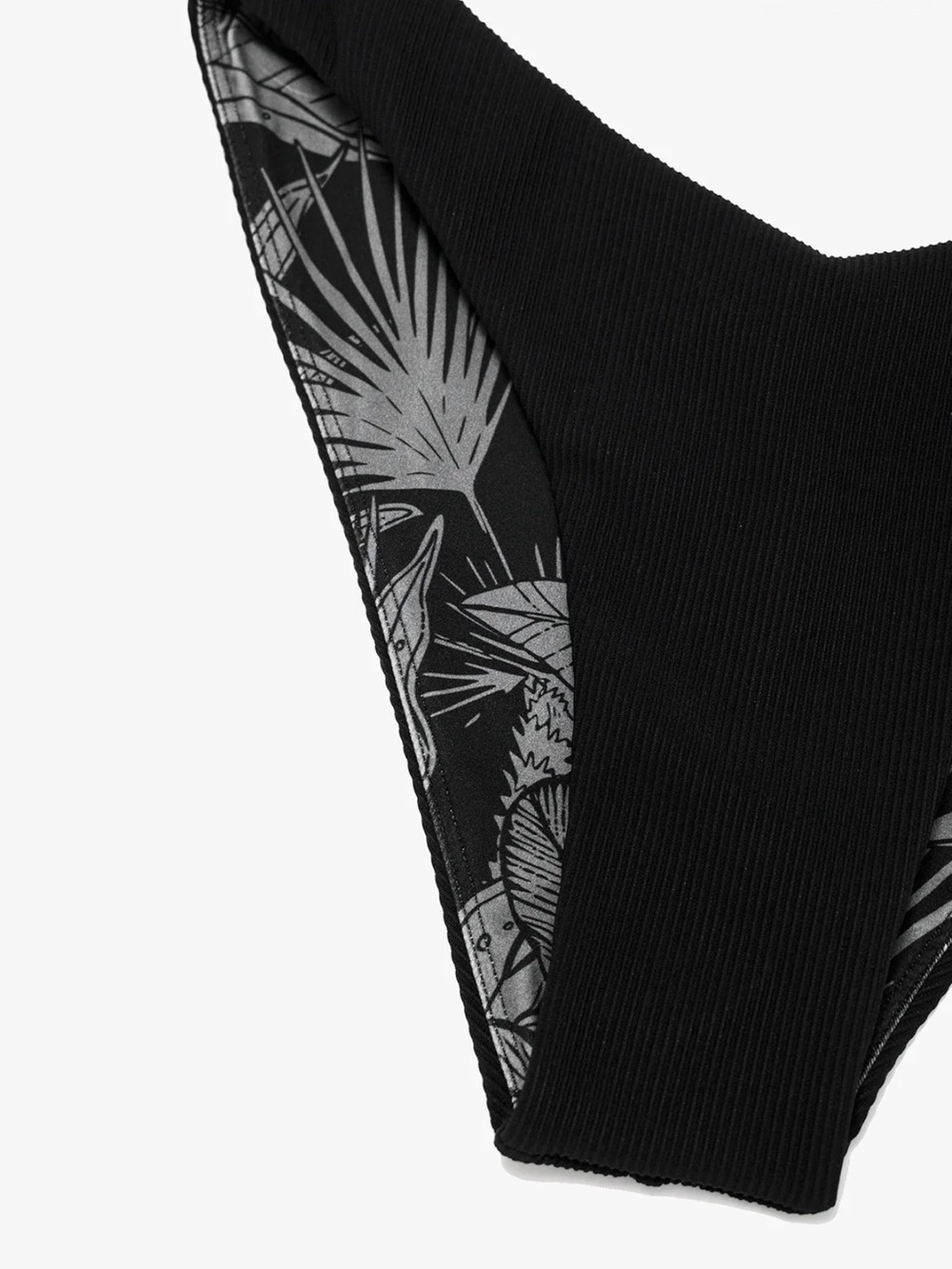 NEW! Popflex Ribbed Black V-Cut Bottoms size small (matching top avail in XS) - Picture 3 of 6